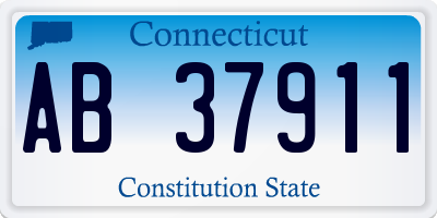 CT license plate AB37911