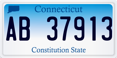 CT license plate AB37913