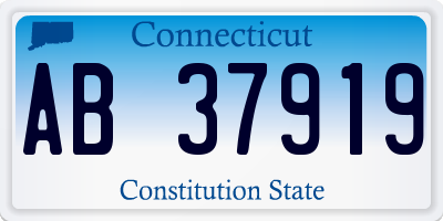CT license plate AB37919