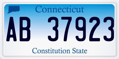 CT license plate AB37923