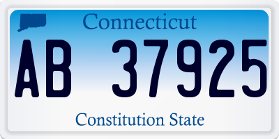 CT license plate AB37925