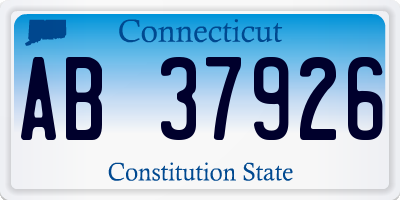 CT license plate AB37926