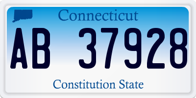 CT license plate AB37928