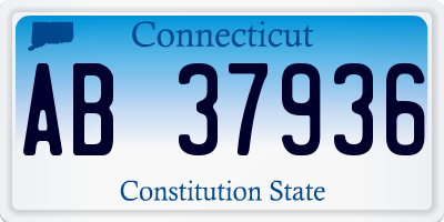 CT license plate AB37936
