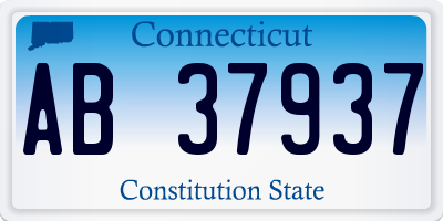 CT license plate AB37937
