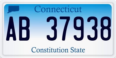 CT license plate AB37938