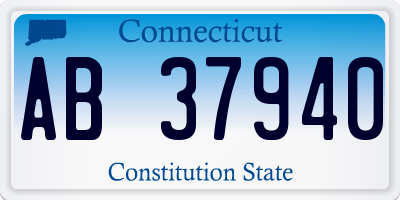 CT license plate AB37940