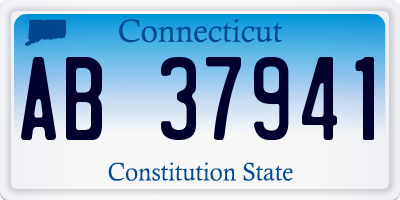 CT license plate AB37941