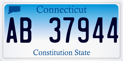 CT license plate AB37944
