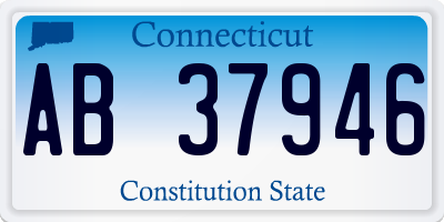 CT license plate AB37946