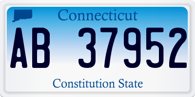 CT license plate AB37952