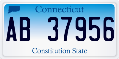 CT license plate AB37956