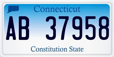 CT license plate AB37958