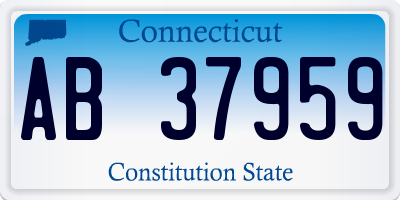 CT license plate AB37959