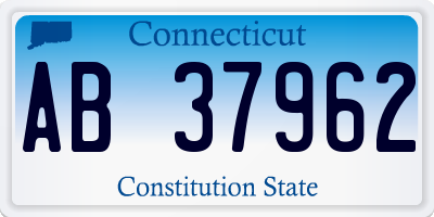 CT license plate AB37962