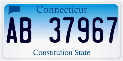 CT license plate AB37967