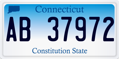CT license plate AB37972