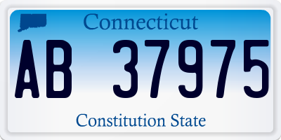 CT license plate AB37975
