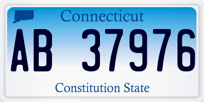 CT license plate AB37976