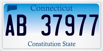 CT license plate AB37977