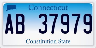 CT license plate AB37979
