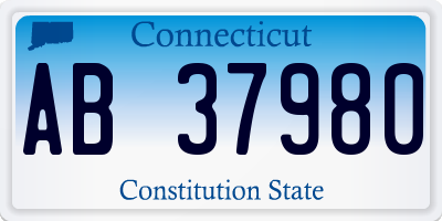 CT license plate AB37980