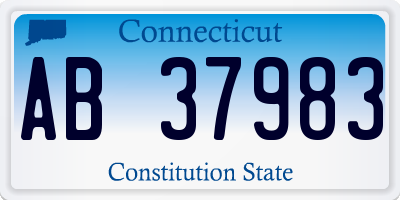 CT license plate AB37983