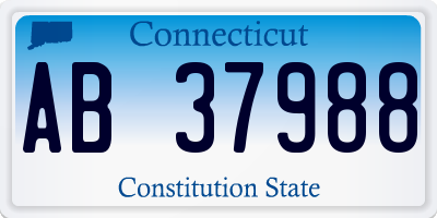 CT license plate AB37988