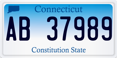 CT license plate AB37989