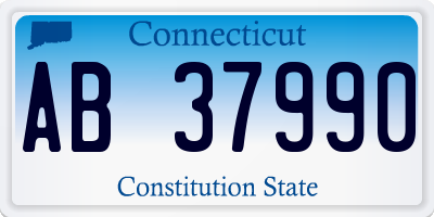CT license plate AB37990