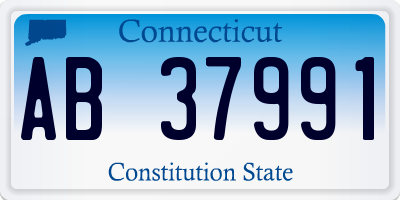 CT license plate AB37991