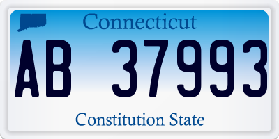 CT license plate AB37993