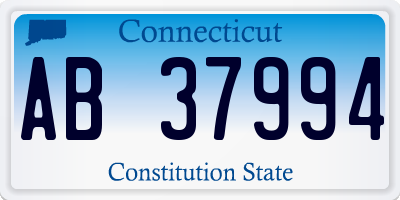 CT license plate AB37994