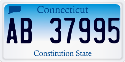 CT license plate AB37995