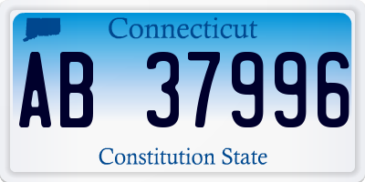 CT license plate AB37996