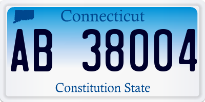 CT license plate AB38004