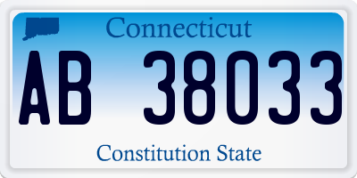 CT license plate AB38033