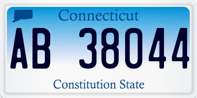 CT license plate AB38044