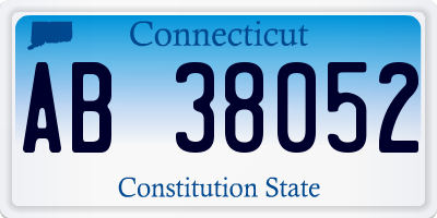 CT license plate AB38052