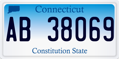 CT license plate AB38069