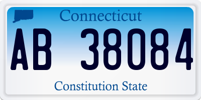 CT license plate AB38084