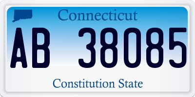 CT license plate AB38085