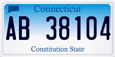 CT license plate AB38104