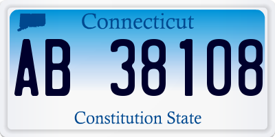 CT license plate AB38108