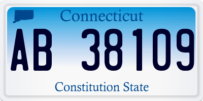 CT license plate AB38109