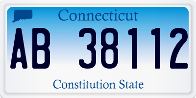 CT license plate AB38112