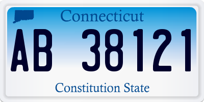 CT license plate AB38121
