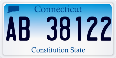 CT license plate AB38122