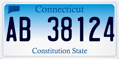 CT license plate AB38124