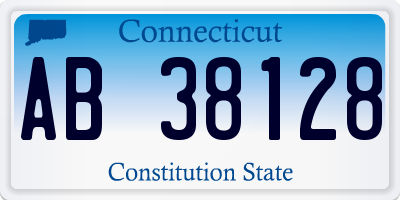 CT license plate AB38128